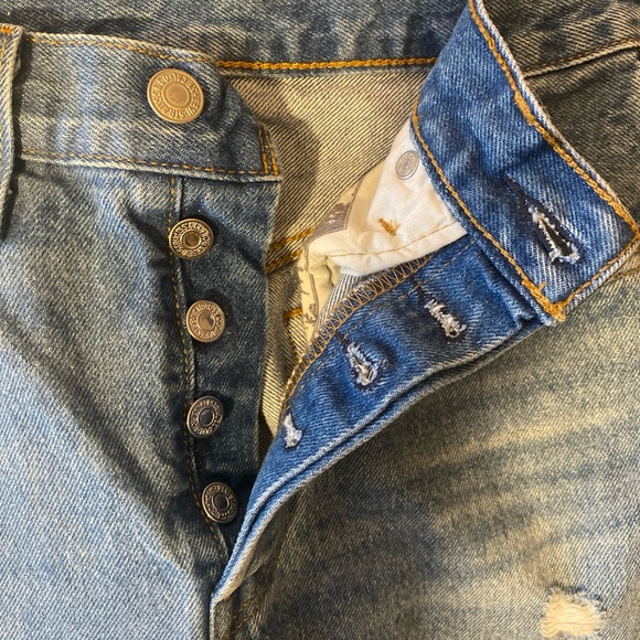 Levi’s Premium 501 Button Fly Straight Leg Jeans - Picture 5 of 12